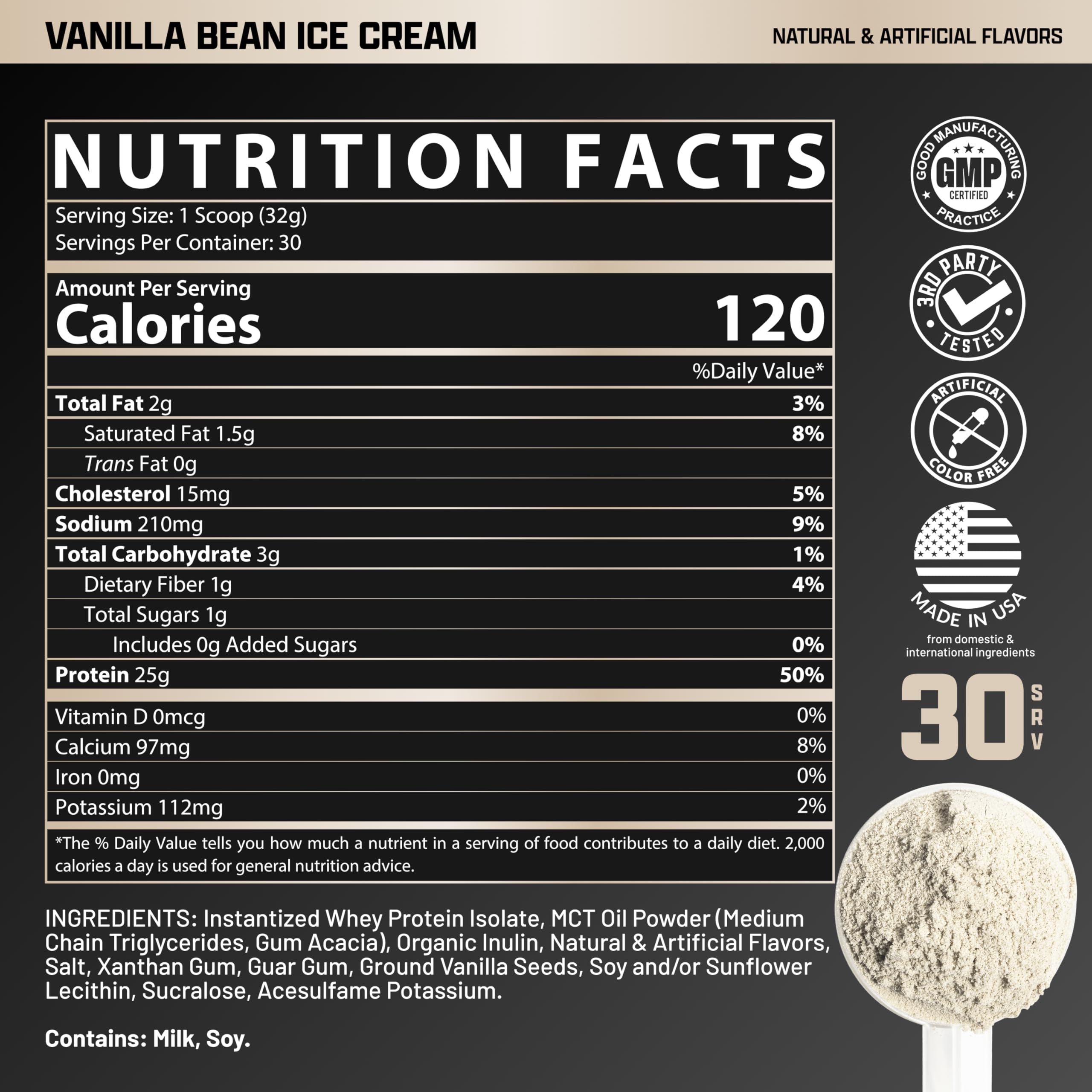 Nutrex IsoFit etiqueta nutricional destacando 25 g proteína y bajo azúcar