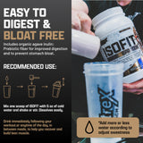 Nutrex Research etiqueta nutricional de IsoFit destacando 25 g proteína