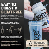 Nutrex IsoFit textura del polvo instantizado que facilita mezcla y digestión