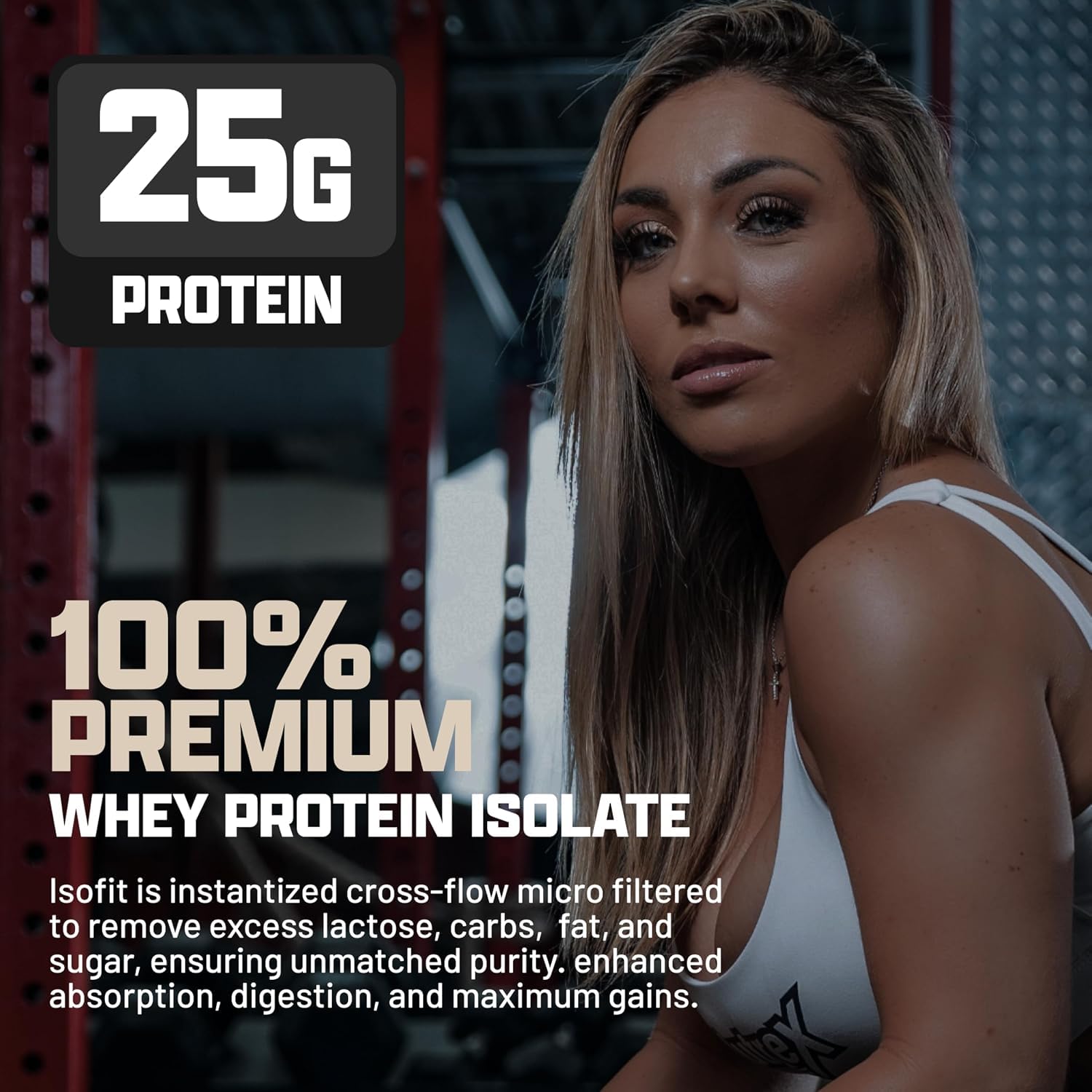 Nutrex IsoFit scoop con medida exacta de 25 g para control de porciones