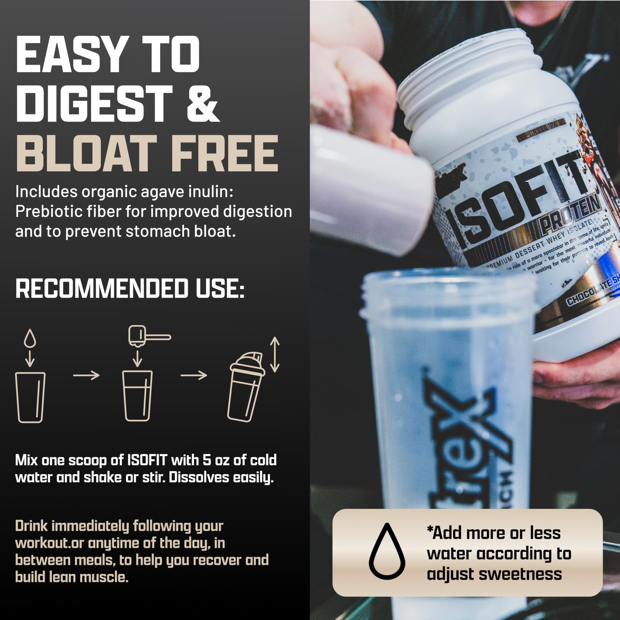 Nutrex Research IsoFit etiqueta y tabla nutricional para verificar ingredientes