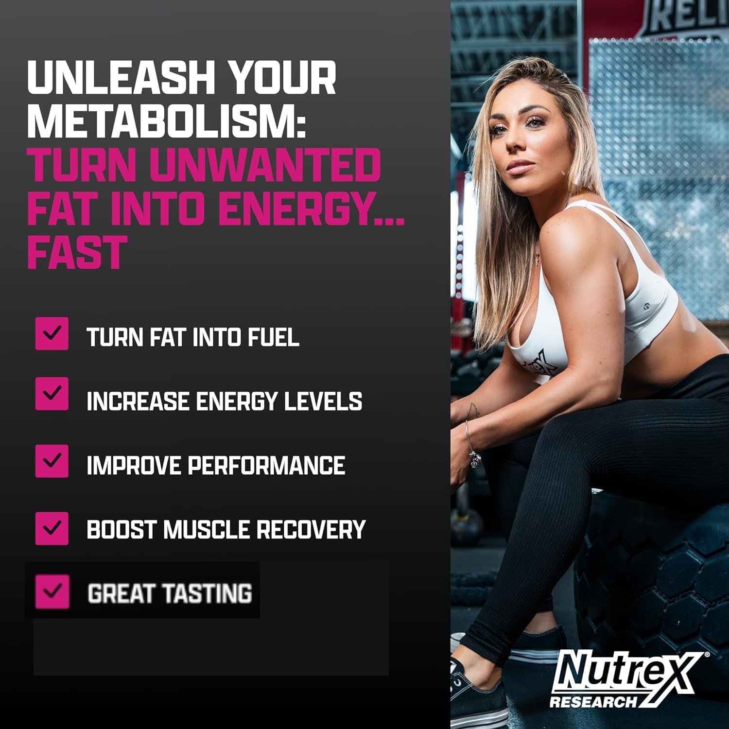Nutrex Research primer plano del líquido Berry Blast resaltando textura y color