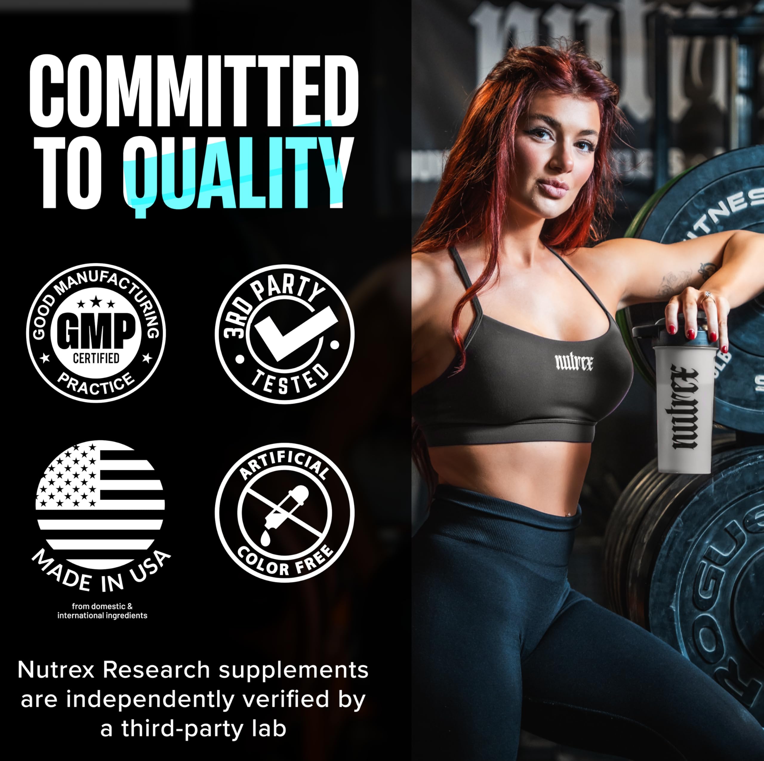Nutrex Research uso pre-entreno en gimnasio para apoyar rendimiento