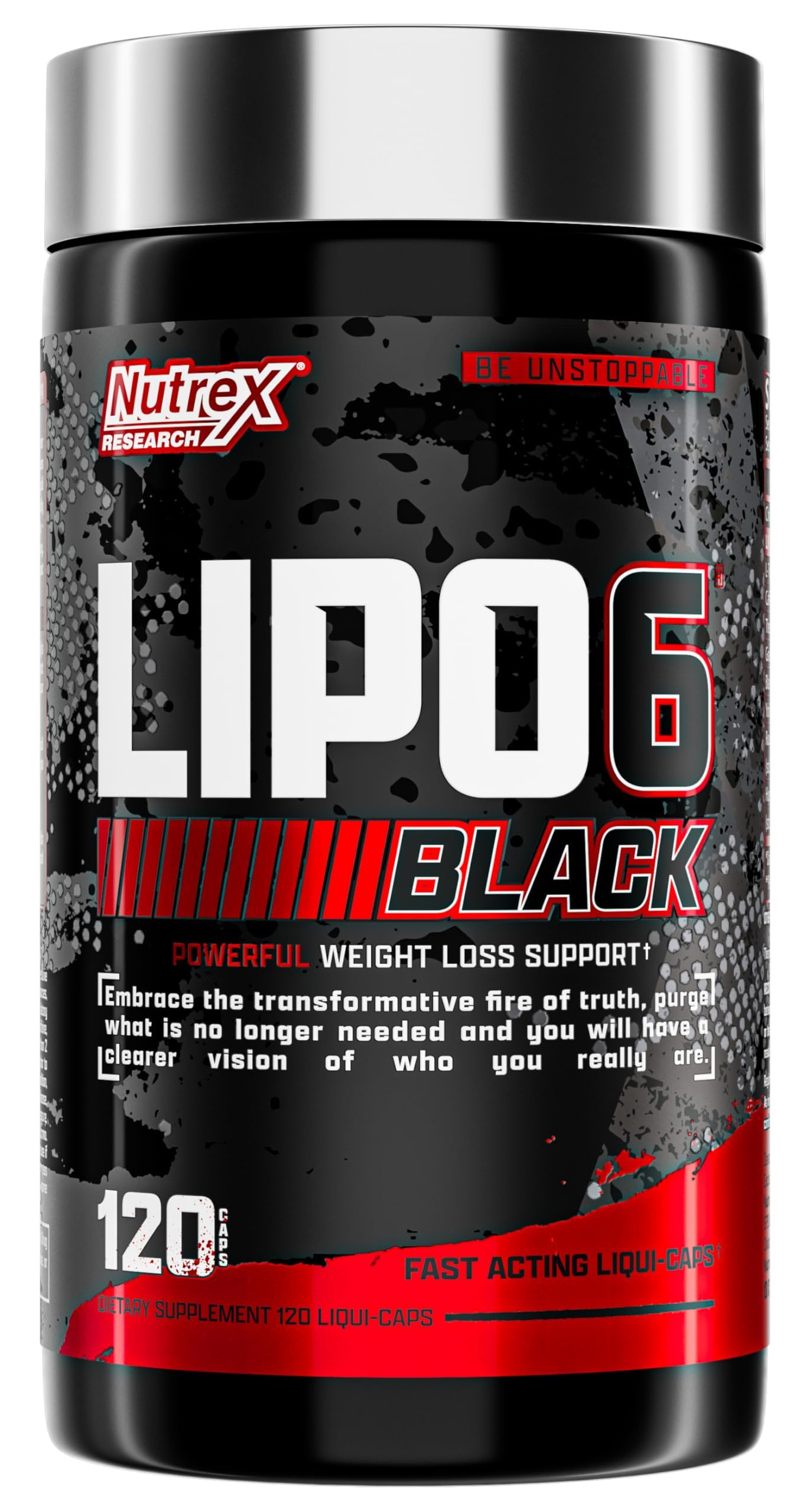 Nutrex Lipo-6 Black frente del envase mostrando etiqueta y beneficios visibles