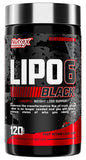 Nutrex Lipo-6 Black frente del envase mostrando etiqueta y beneficios visibles