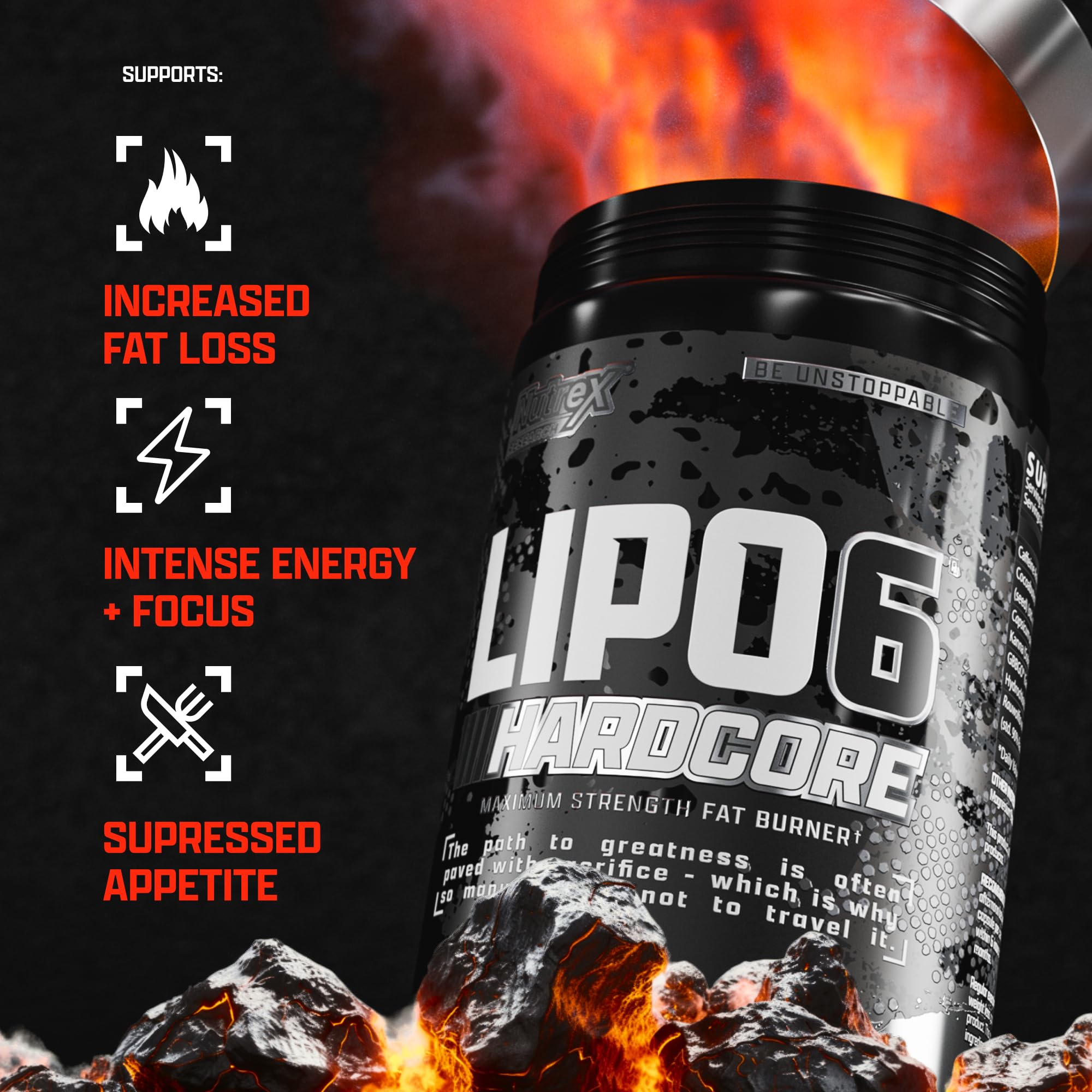 Nutrex Research lipo-6 etiqueta con ingredientes para transparencia y confianza