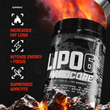 Nutrex Research lipo-6 etiqueta con ingredientes para transparencia y confianza