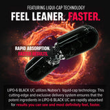 Nutrex Lipo-6 Black en mano para ver la escala y control de dosificación