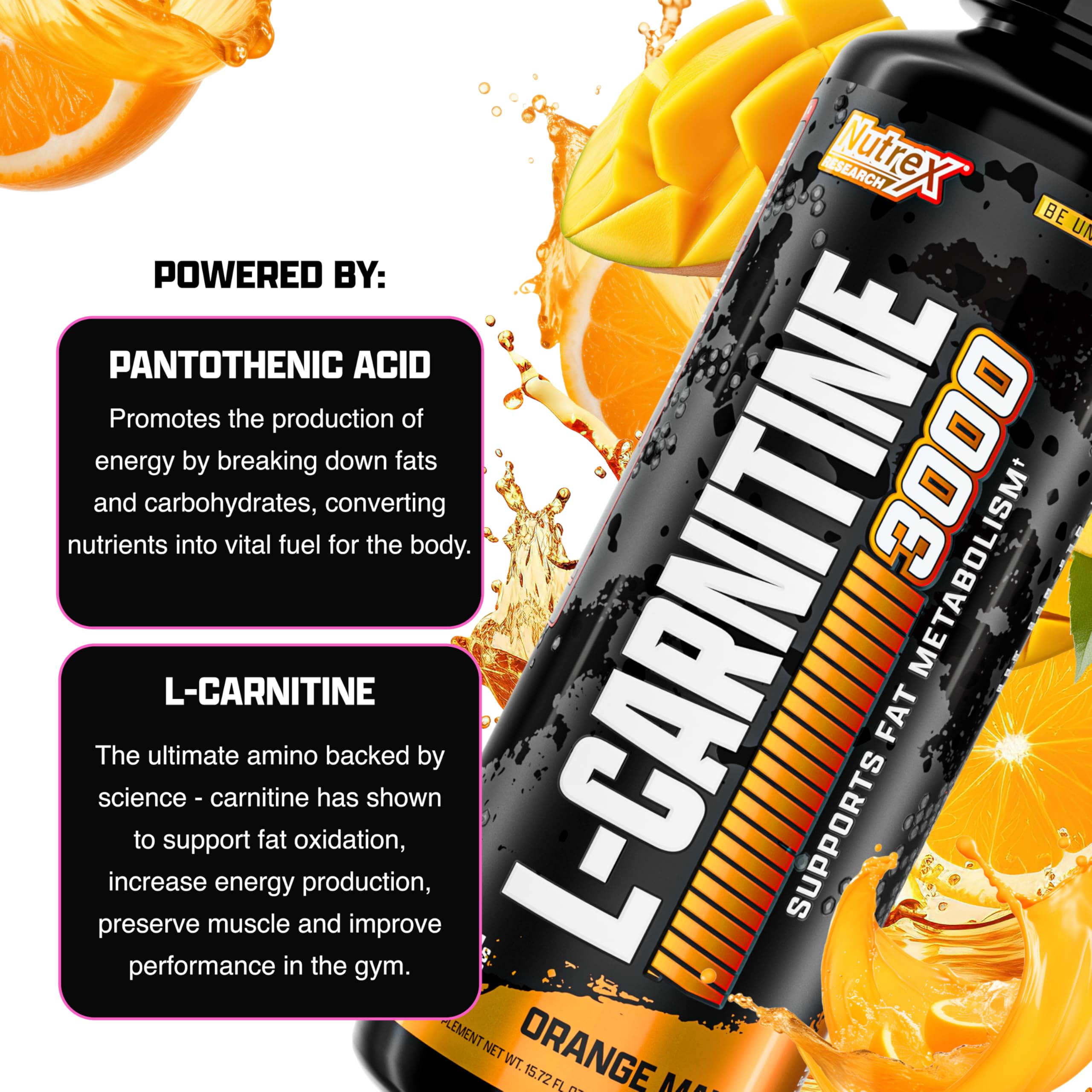 Nutrex Research etiqueta frontal con información de ingredientes clave