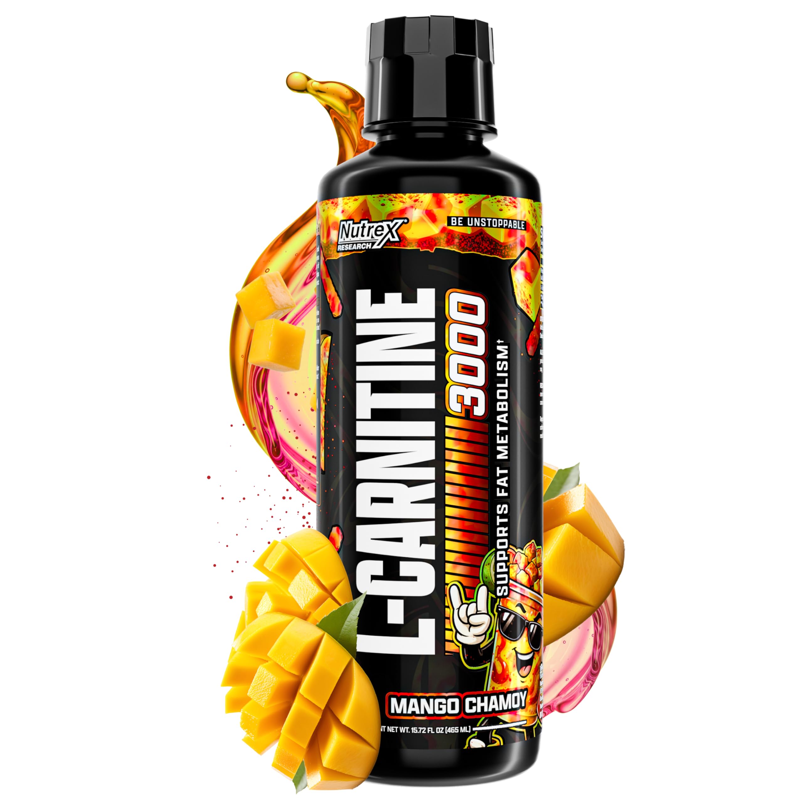 Nutrex Research botella frontal mostrando diseño y tamaño práctico
