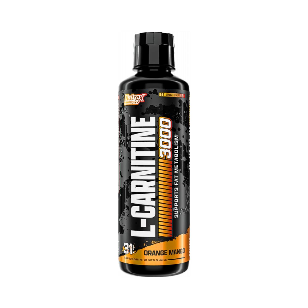 Nutrex Research textura líquida naranja mango, fácil mezcla y absorción