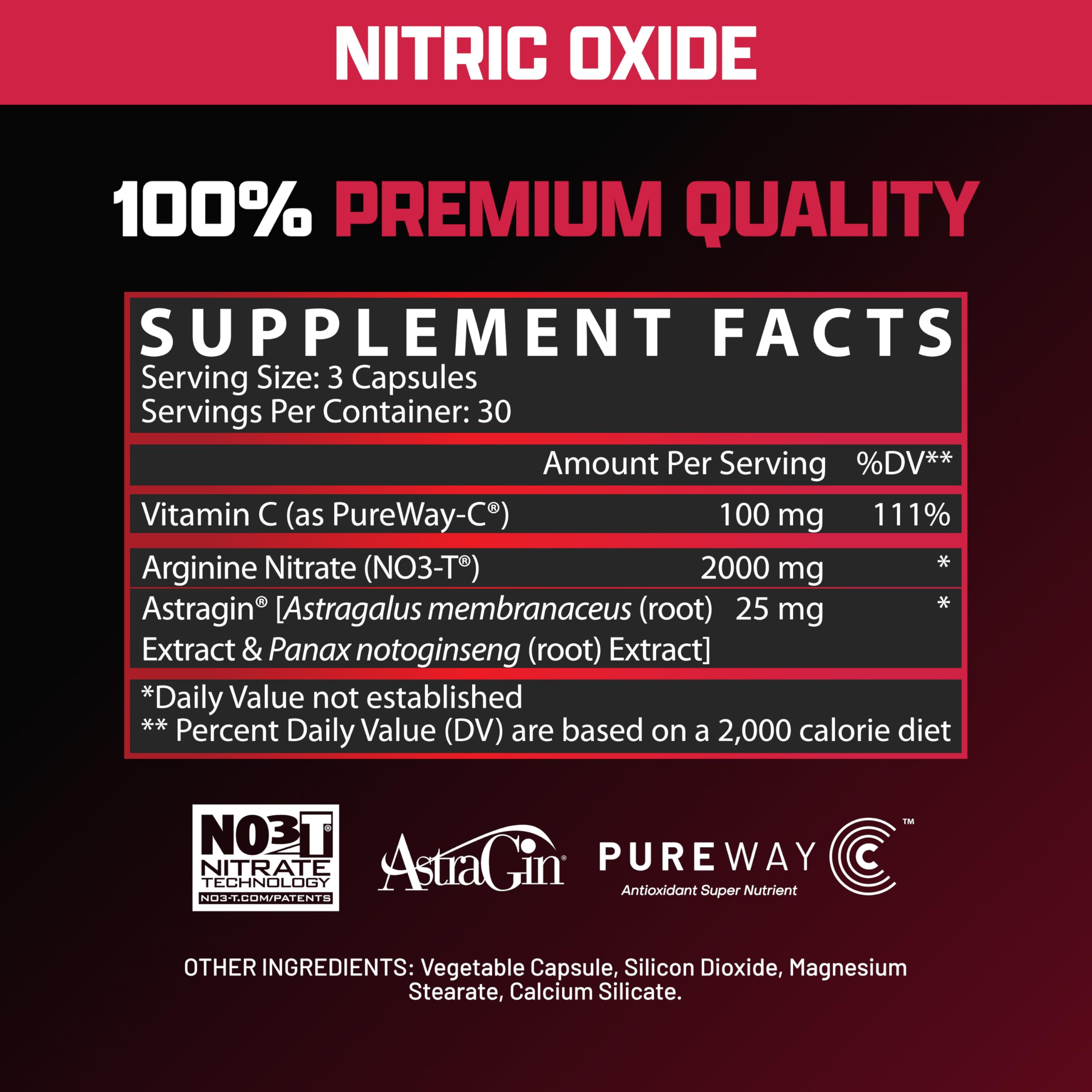 Nutrex Research NIOX comparación de tamaño de frasco para planificación de consumo