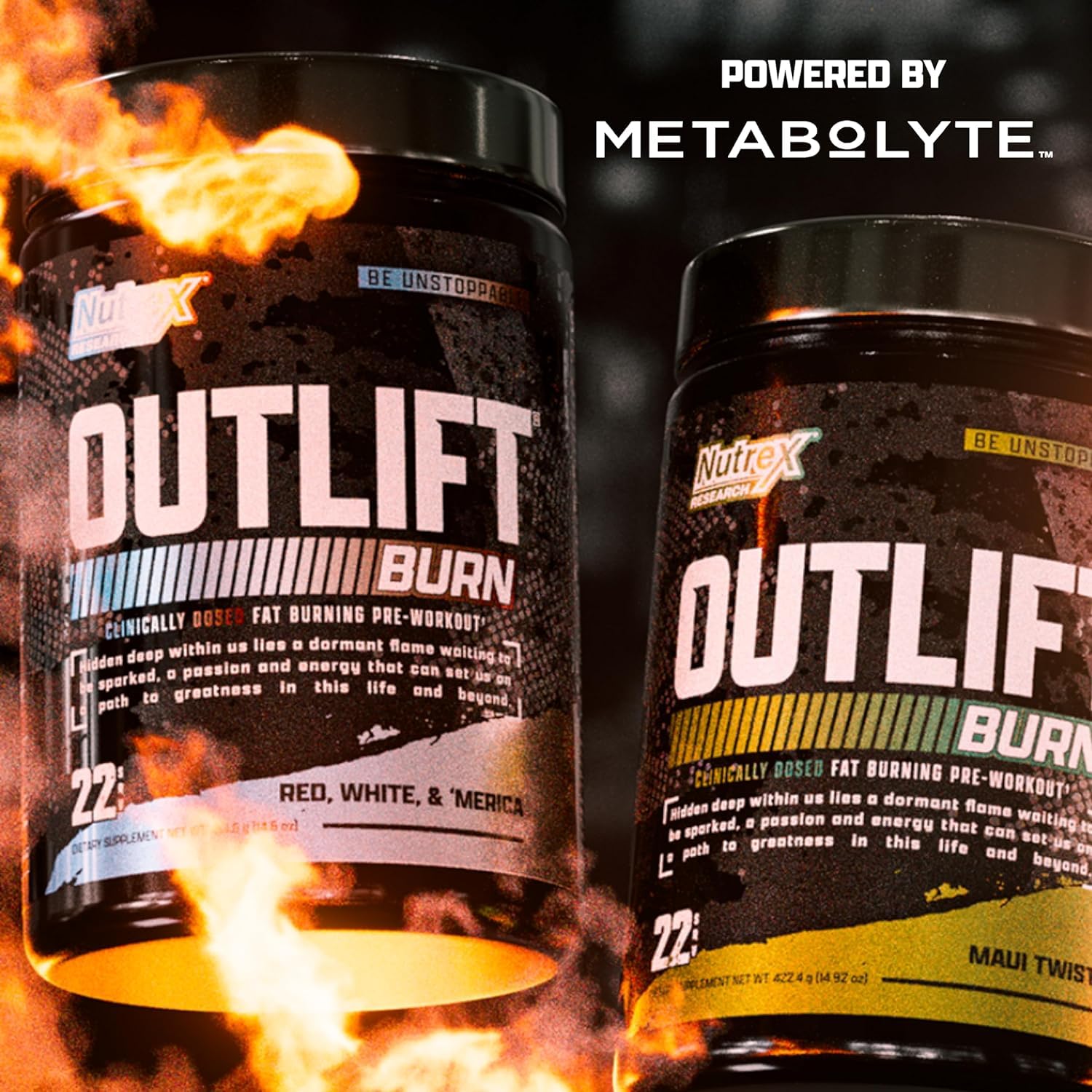 Nutrex Outlift Burn gráfico de 22 servicios para control de consumo