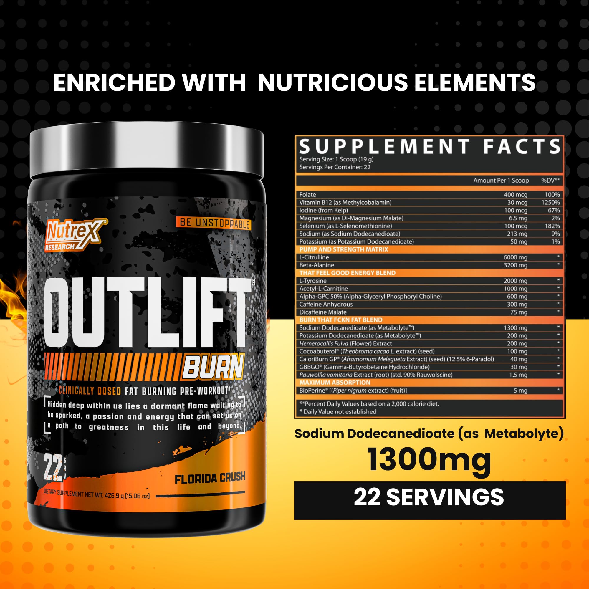 Nutrex Outlift Burn polvo textura mostrando mezcla fina y solubilidad