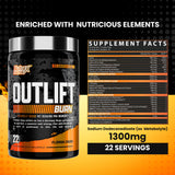 Nutrex Outlift Burn polvo textura mostrando mezcla fina y solubilidad