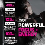 Nutrex OUTLIFT comparación de tamaño en mano para referencia de porción