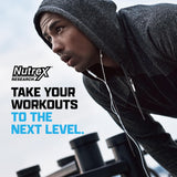 Nutrex Outlift tarro comparado con botella para escala y número de servicios