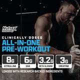 Polvo de Nutrex Outlift textura cercana, aspecto fino y mezcla sin grumos para mejor disolución