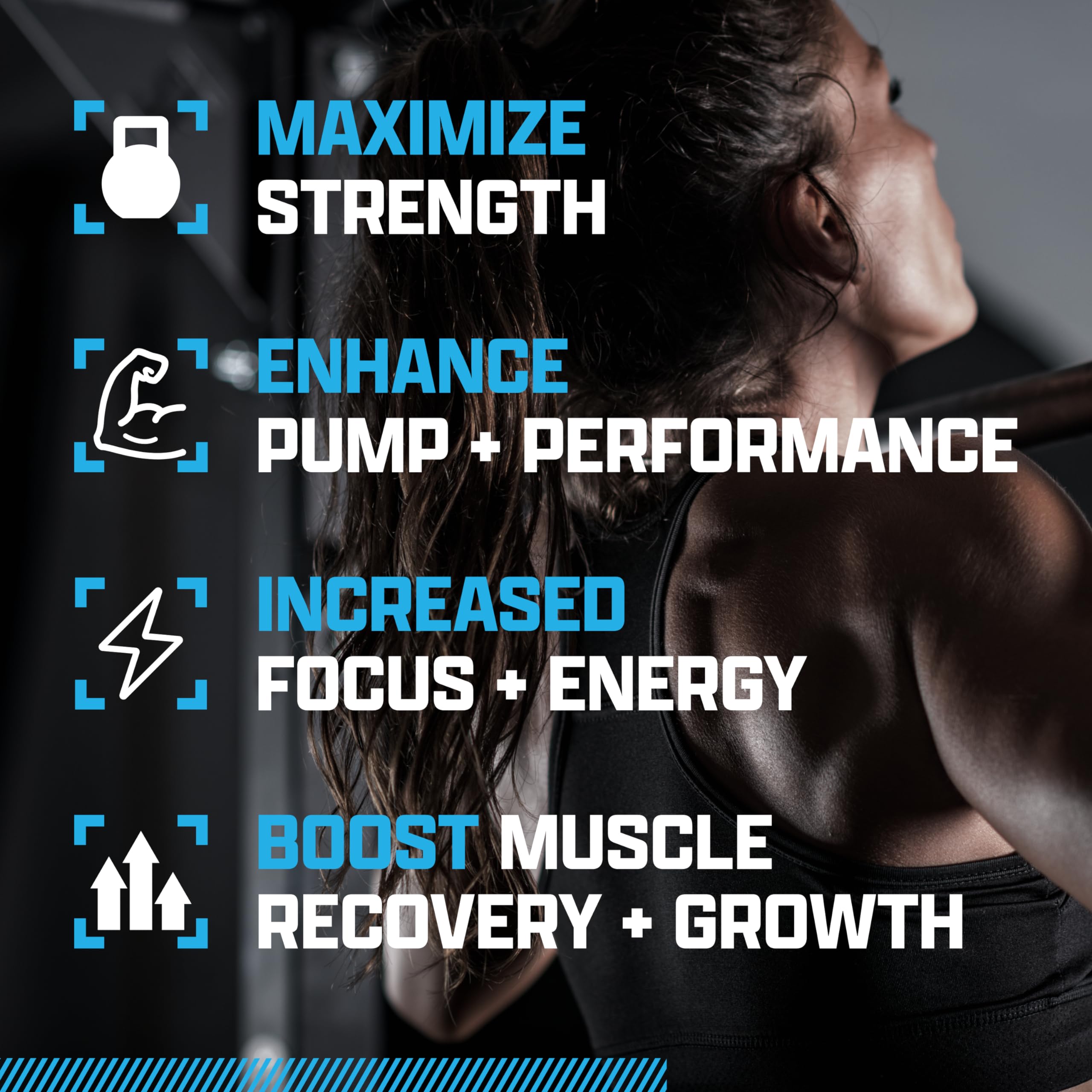 Vaso con Nutrex Outlift disuelto en agua, bebida azulada lista para energizar el entrenamiento