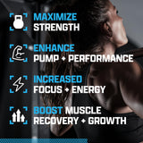 Vaso con Nutrex Outlift disuelto en agua, bebida azulada lista para energizar el entrenamiento