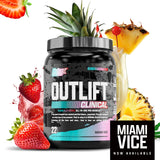 Nutrex Outlift junto a cinta métrica para comparar tamaño y 22 servicios