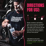 Nutrex Outrage etiqueta con ingredientes destacando estimulantes y beneficios