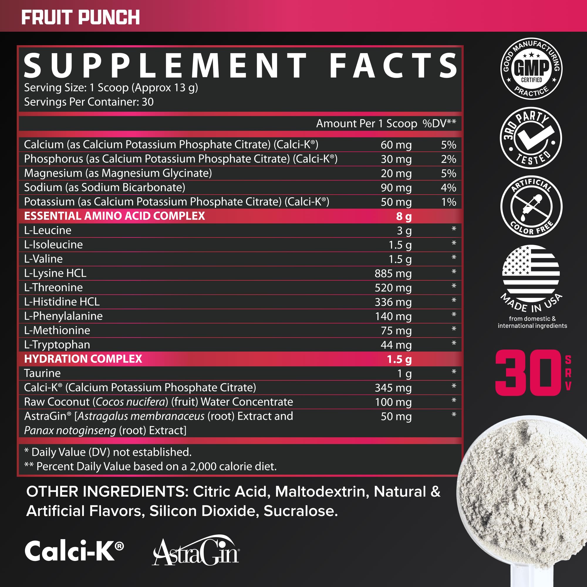 Nutrex Research comparación de tamaño del envase para referencia visual
