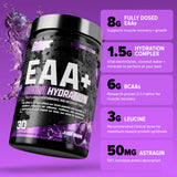 Nutrex Research etiqueta con ingredientes destacando EAAs y electrolitos