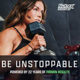 Etiqueta de ingredientes de Nutrex Research con aminoácidos esenciales y electrolitos