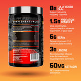 Nutrex Research polvo textura cercana revela mezcla fina y solubilidad rápida