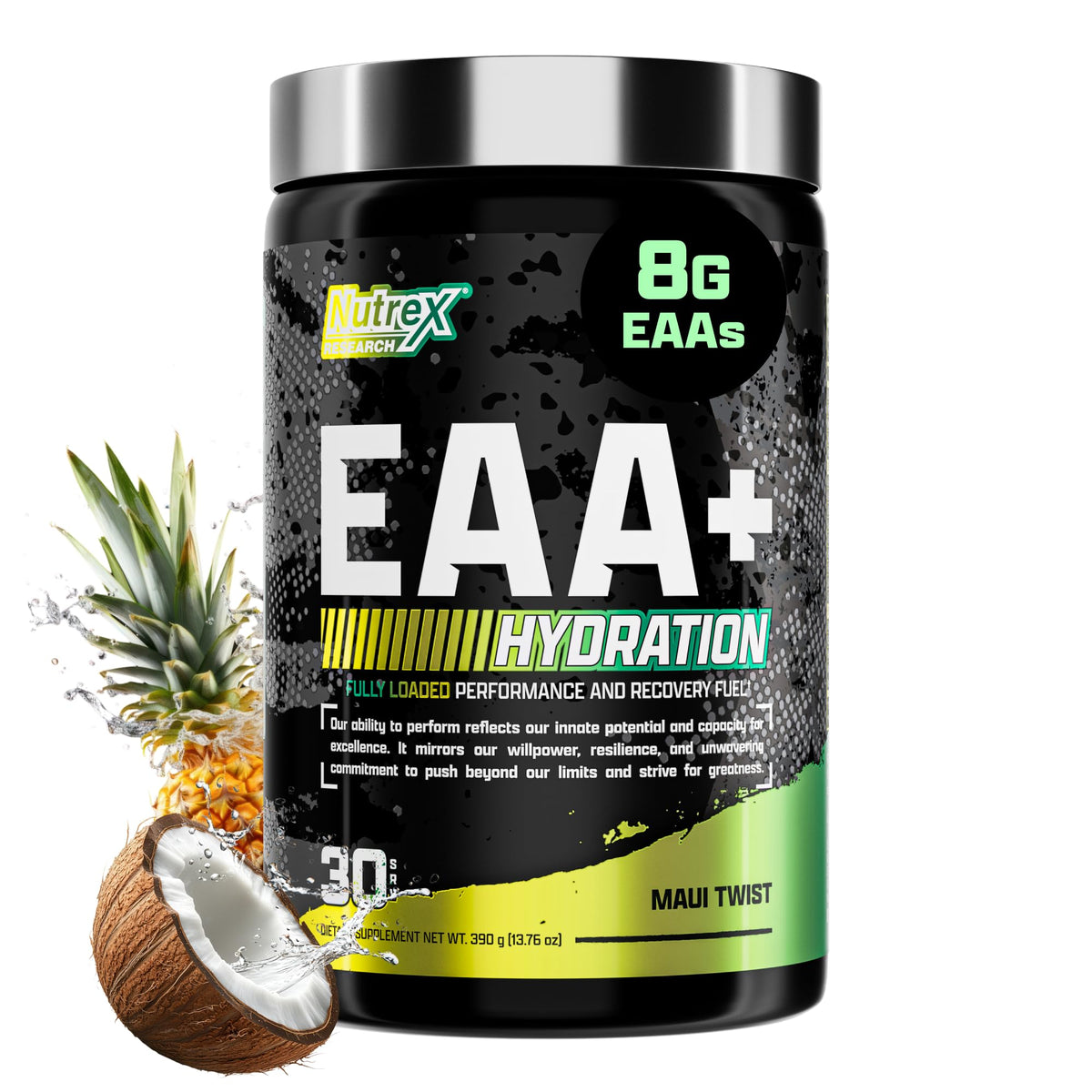 Nutrex Research envase frontal Maui Twist mostrando design y uso