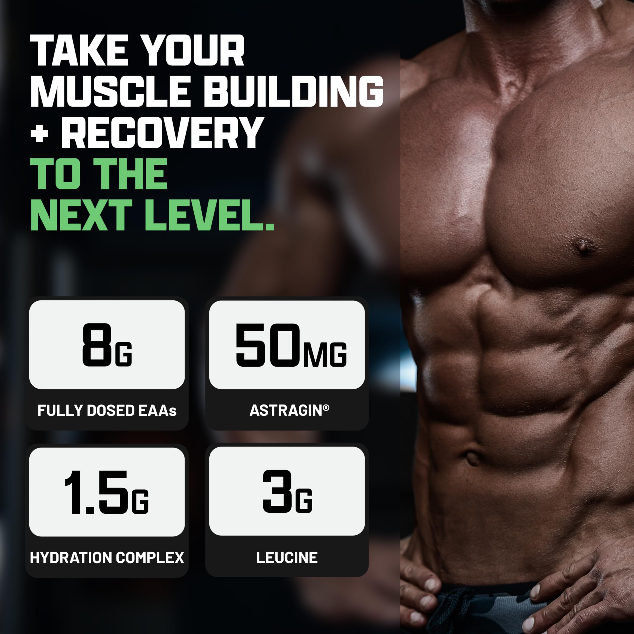 Nutrex Research etiqueta nutricional detallando aminoácidos y electrolitos