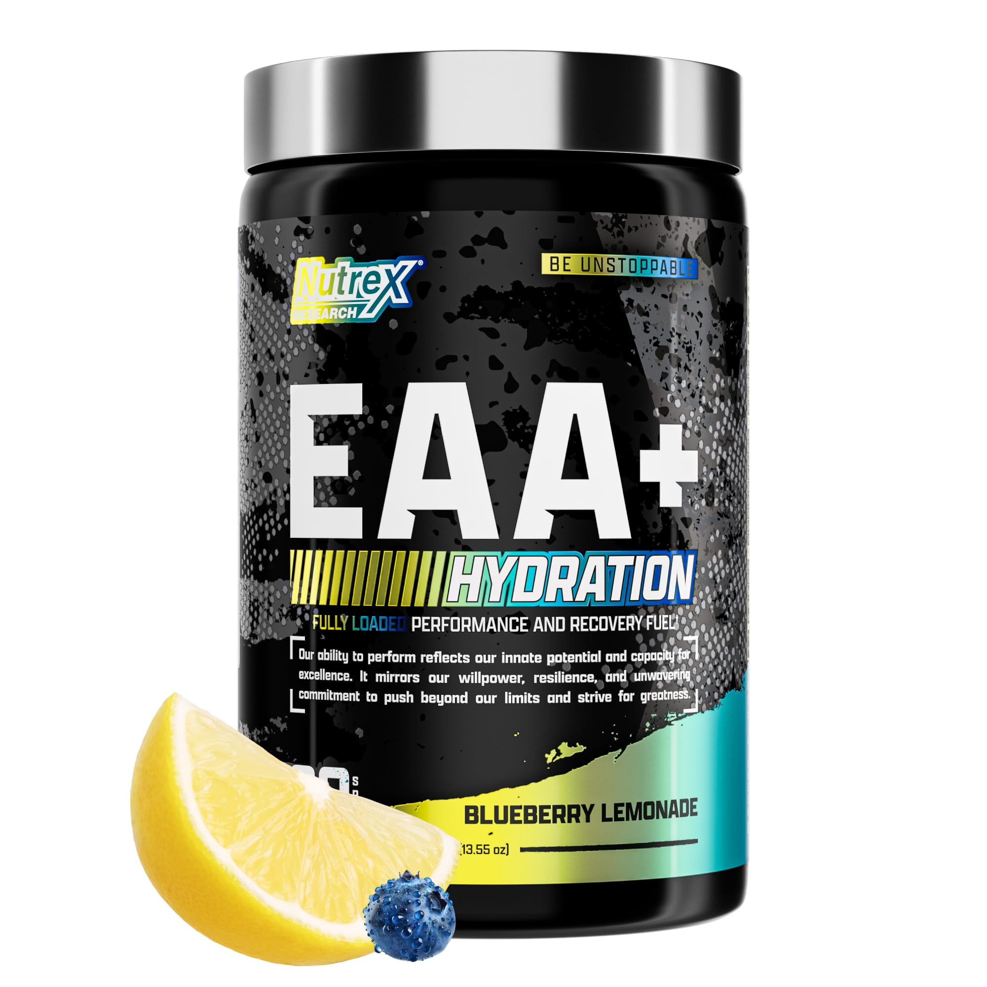 Nutrex Research frontal del tubo mostrando etiqueta clara y beneficios