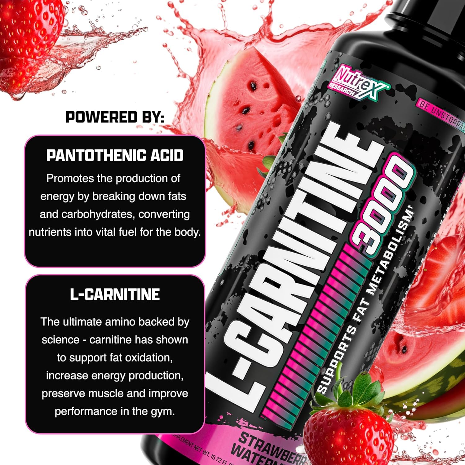 Nutrex Research botella en gimnasio antes de entrenar rendimiento