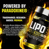 Nutrex Research Lipo6 Black persona en gimnasio demostrando energía sostenida