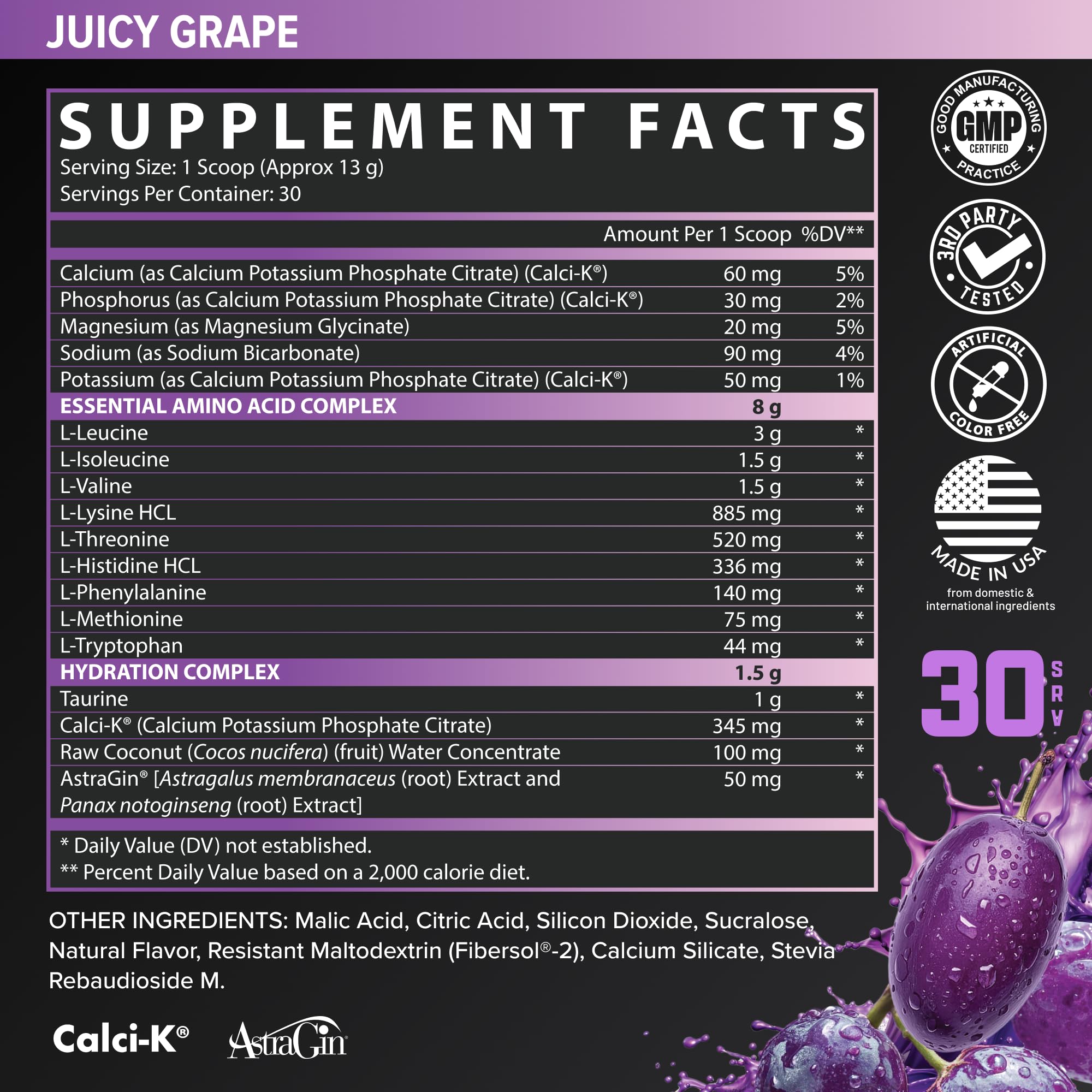 Nutrex Research cucharada medida con polvo ilustrando 30 servicios disponibles