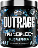 Nutrex Research Outrage Ultra frente del envase mostrando diseño y beneficio visual