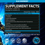 Vaso con Outrage Ultra preparado, Nutrex Research, energía inmediata antes de entrenar