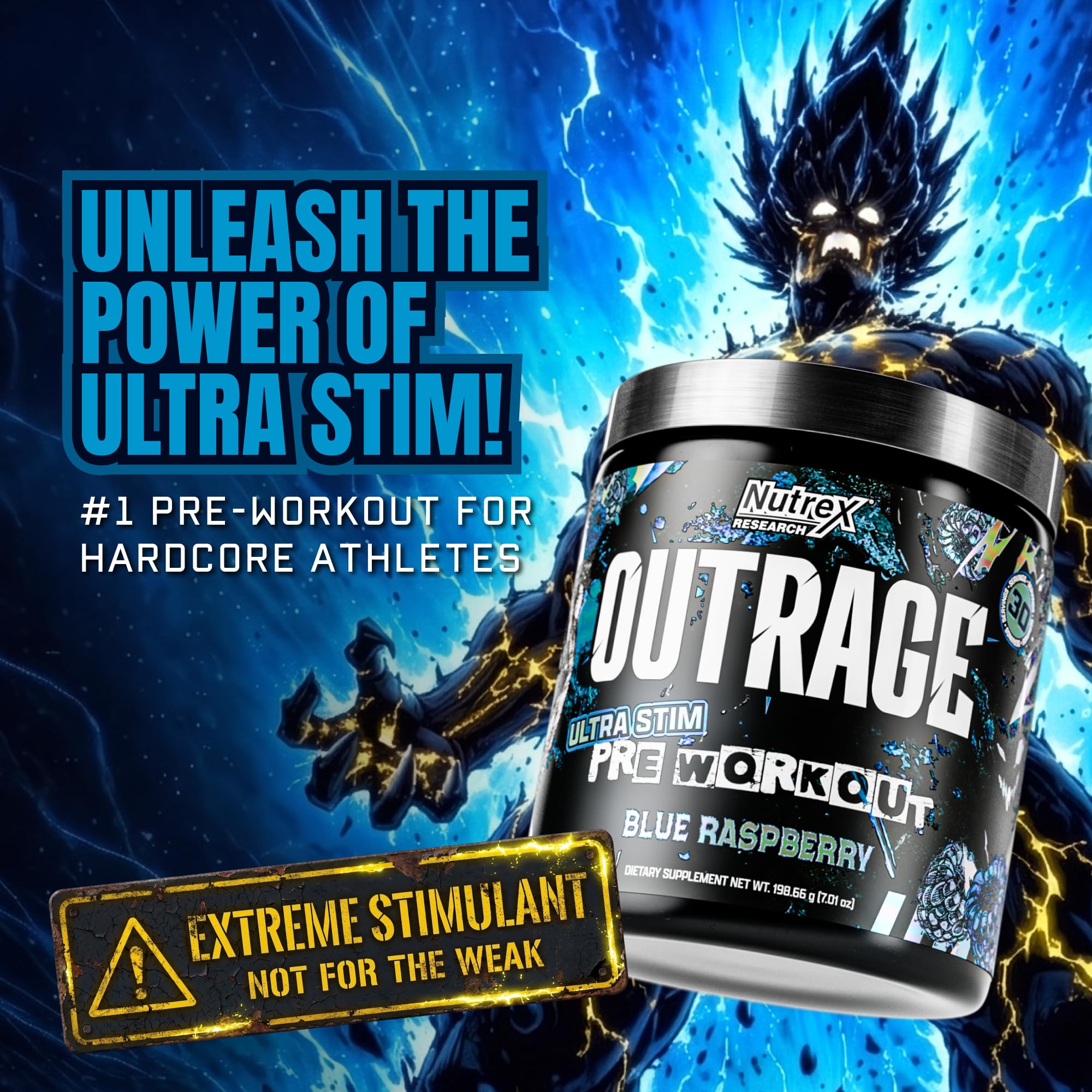 Nutrex Research Outrage Ultra mezcla en taza, fácil disolución y bebida sin grumos