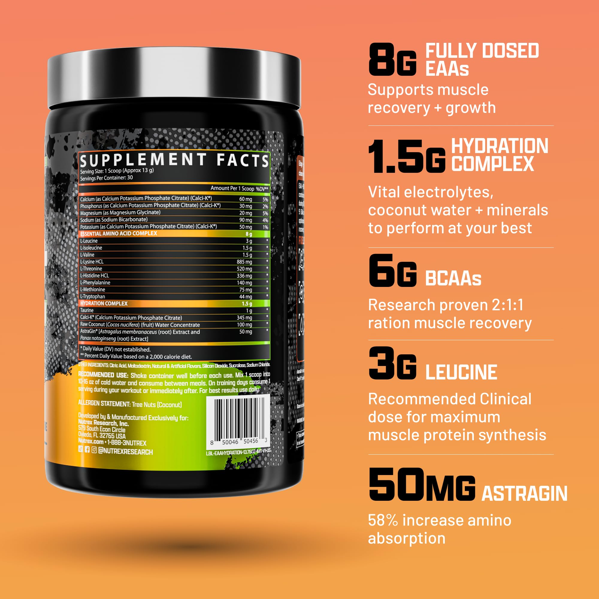 Nutrex Research polvo en primer plano mostrando textura de fácil disolución