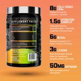 Nutrex Research polvo en primer plano mostrando textura de fácil disolución