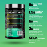Nutrex Research polvo textura en primer plano evidencia solubilidad