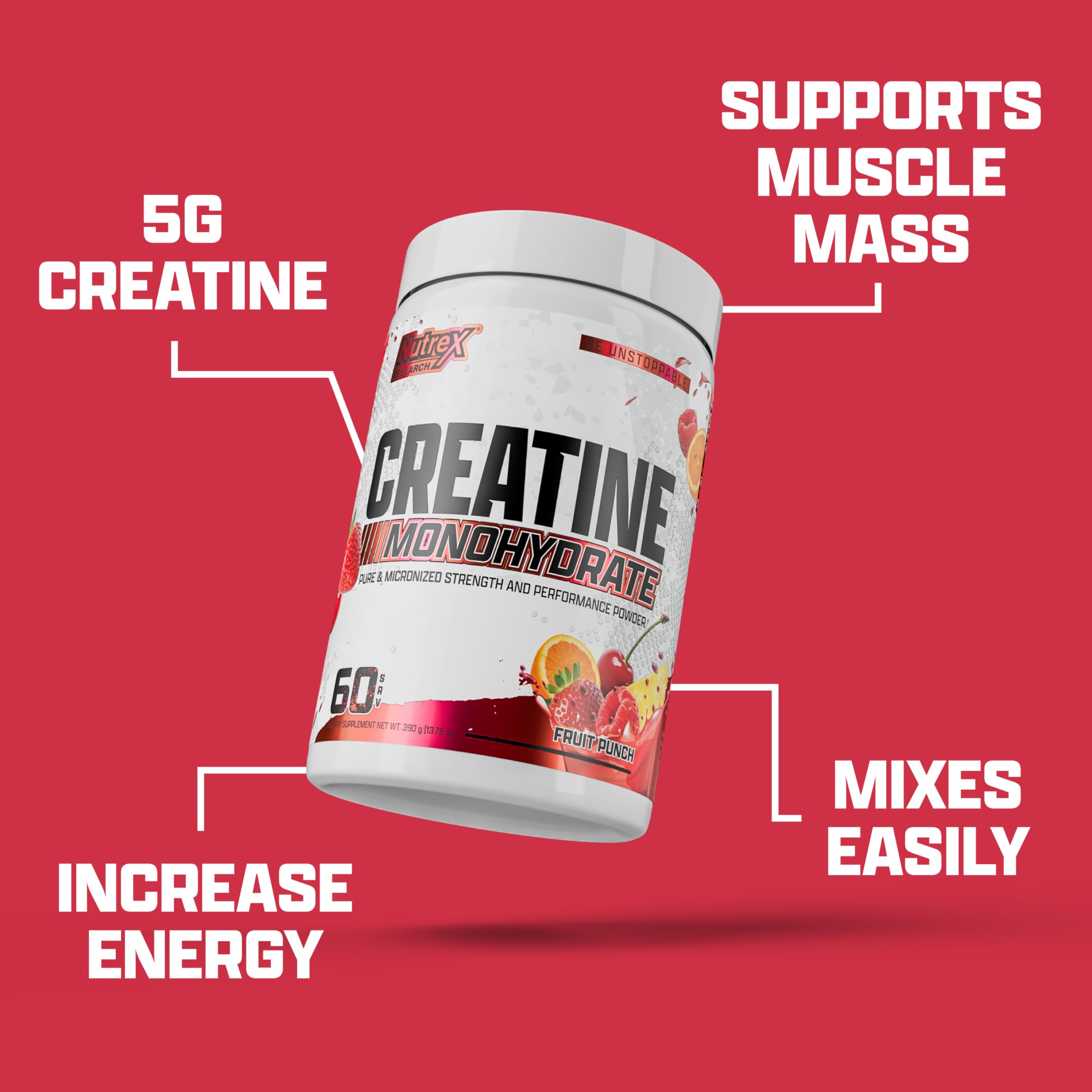 Nutrex Research textura del polvo micronizado con mezcla rápida y fácil digestión