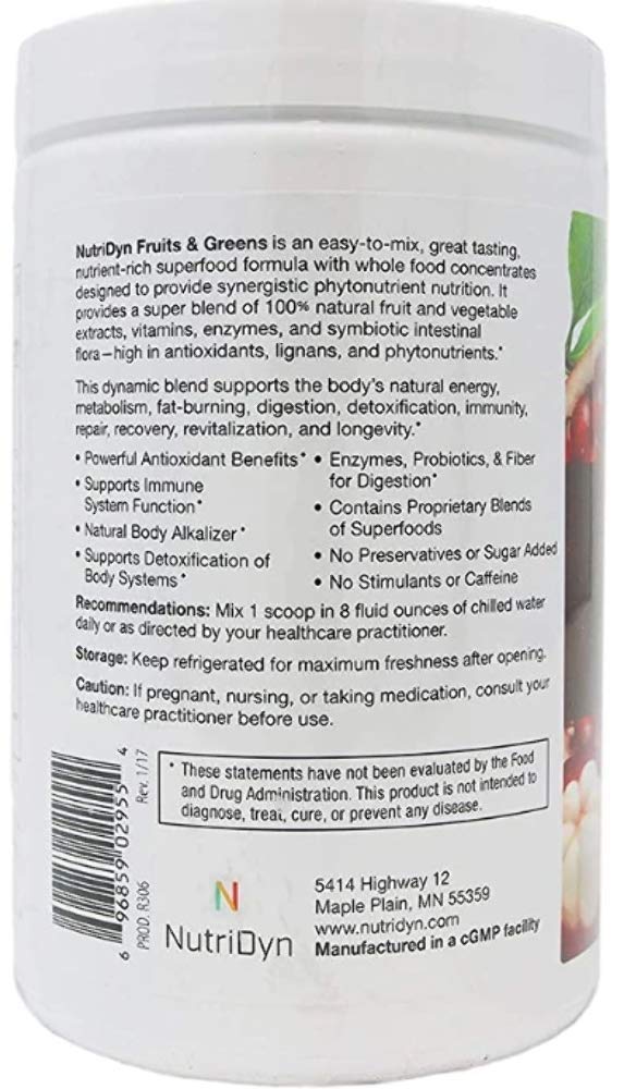Nutri-Dyn batido berry en vaso listo para consumo y revitalización