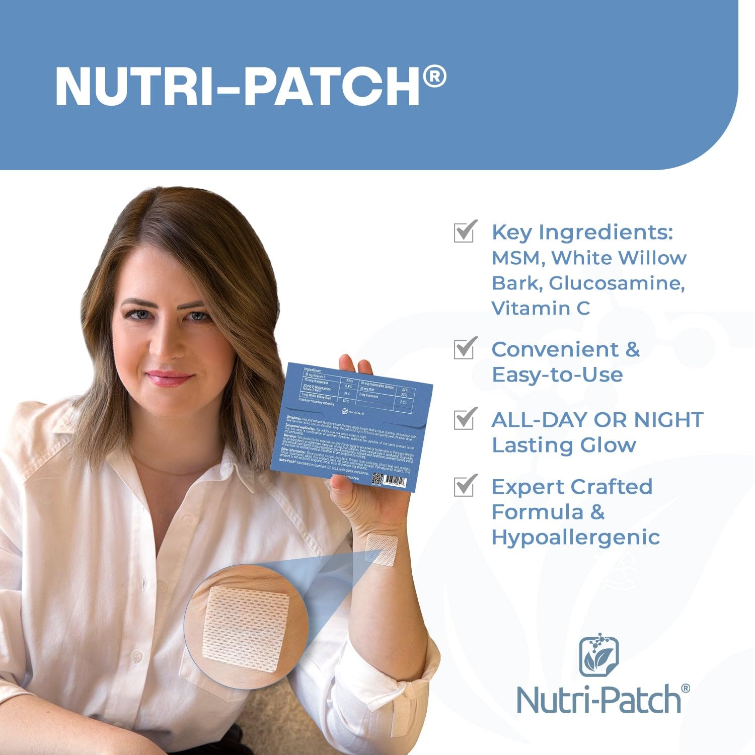 NUTRI-PATCH textura del parche de cerca que facilita adherencia cómoda