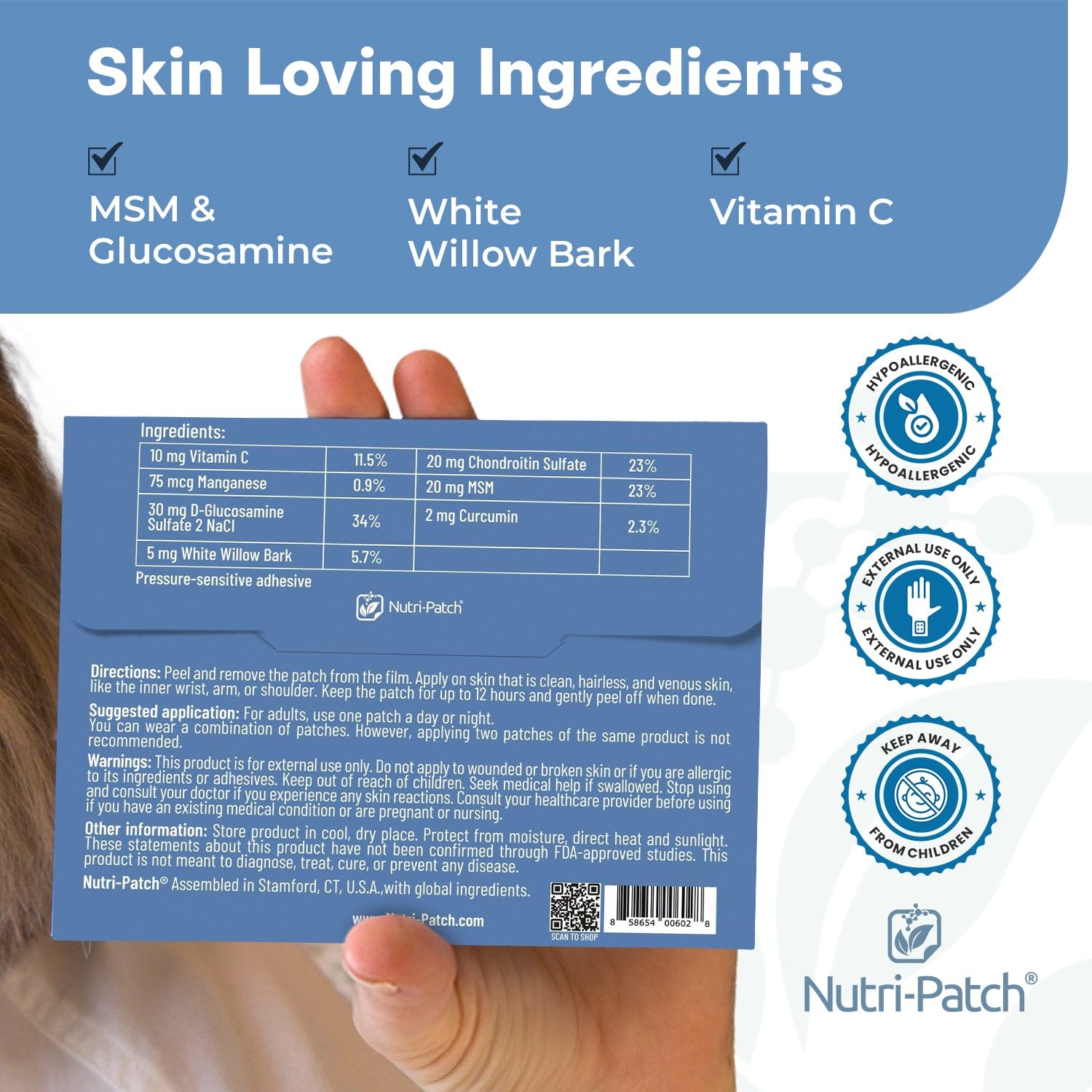 NUTRI-PATCH parche en actividad cotidiana para portabilidad y discreción