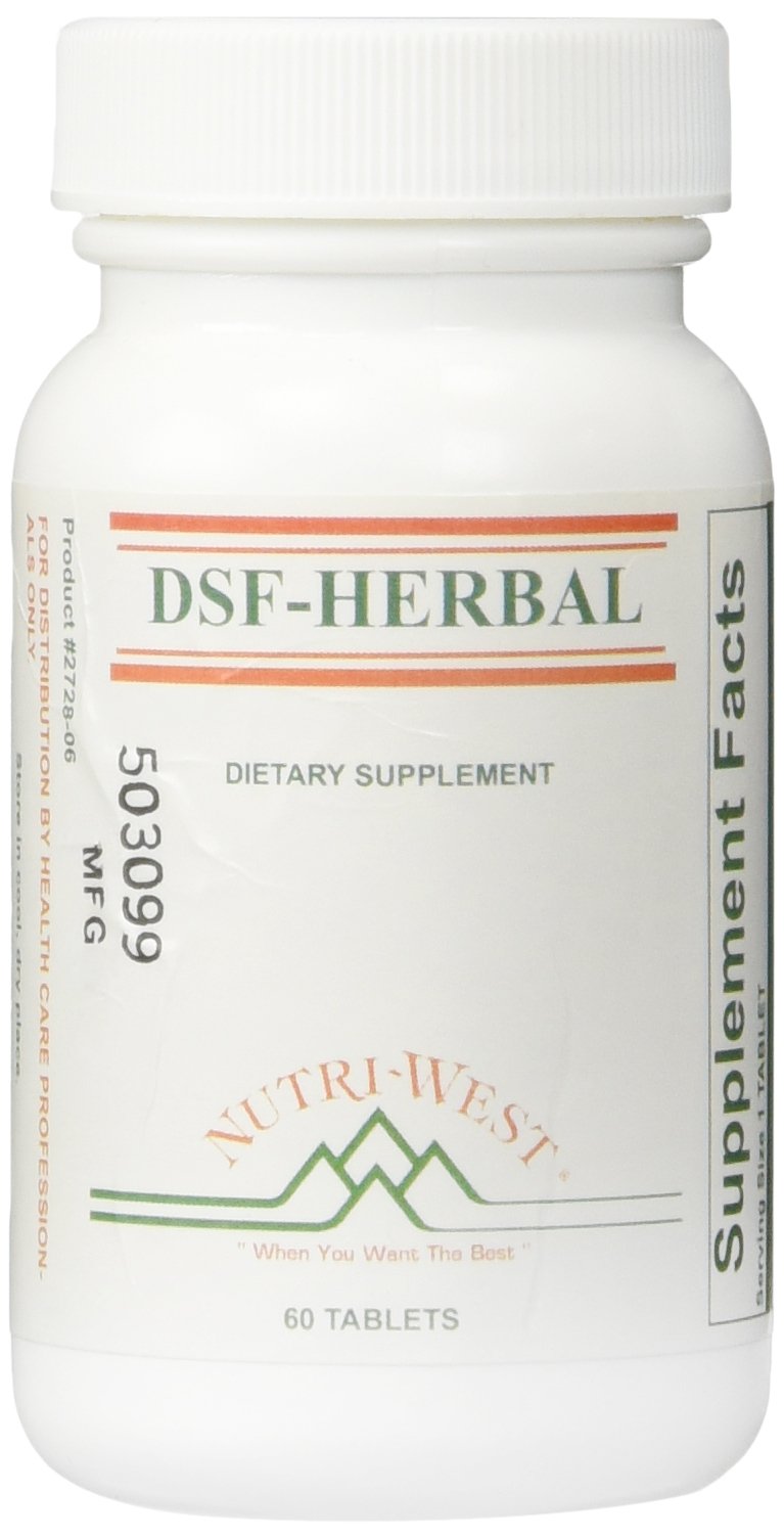 Nutri-West DSF Herbal vista frontal con envase compacto y fácil transporte