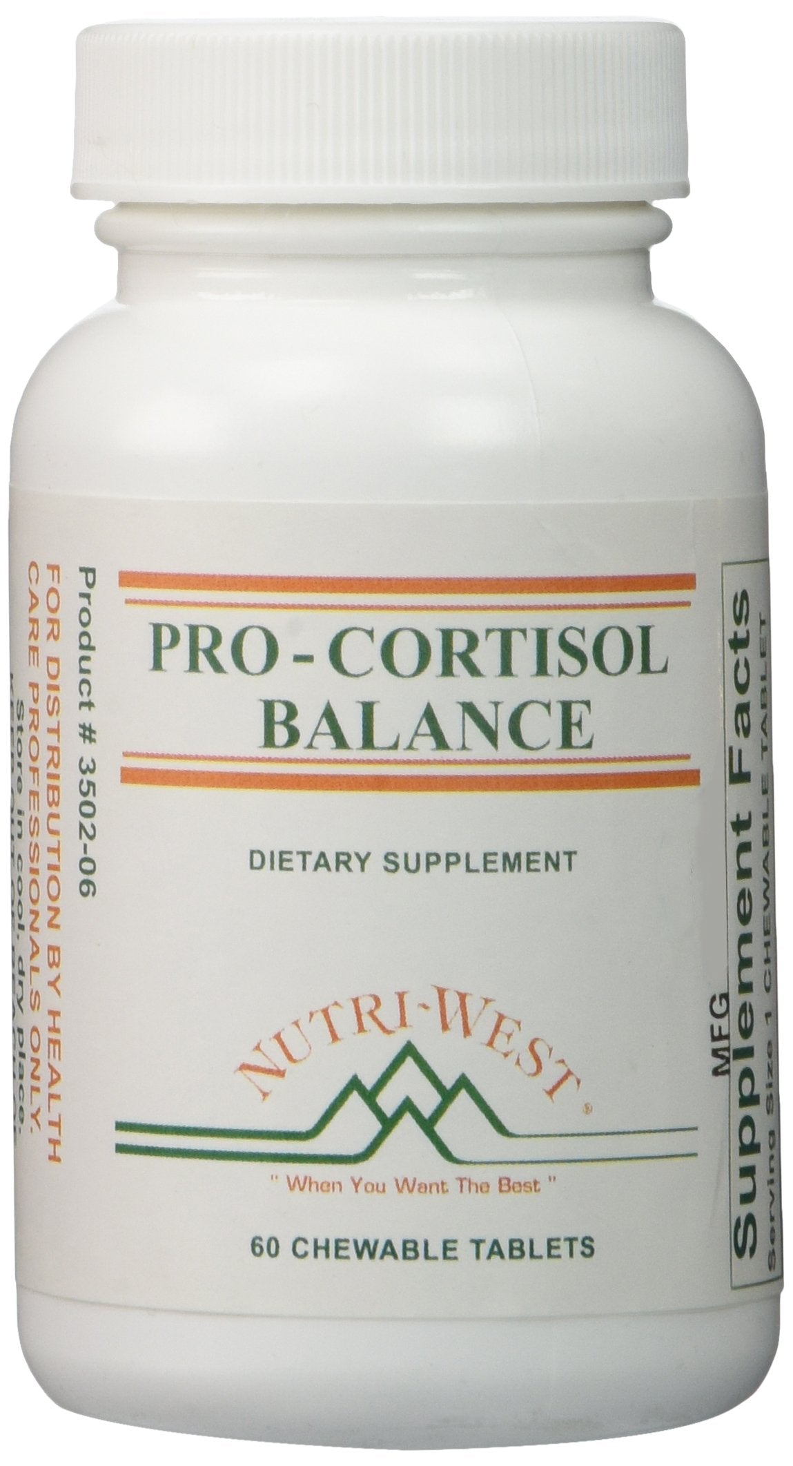 Nutri-West frasco frontal del producto masticable con etiqueta clara y beneficio práctico