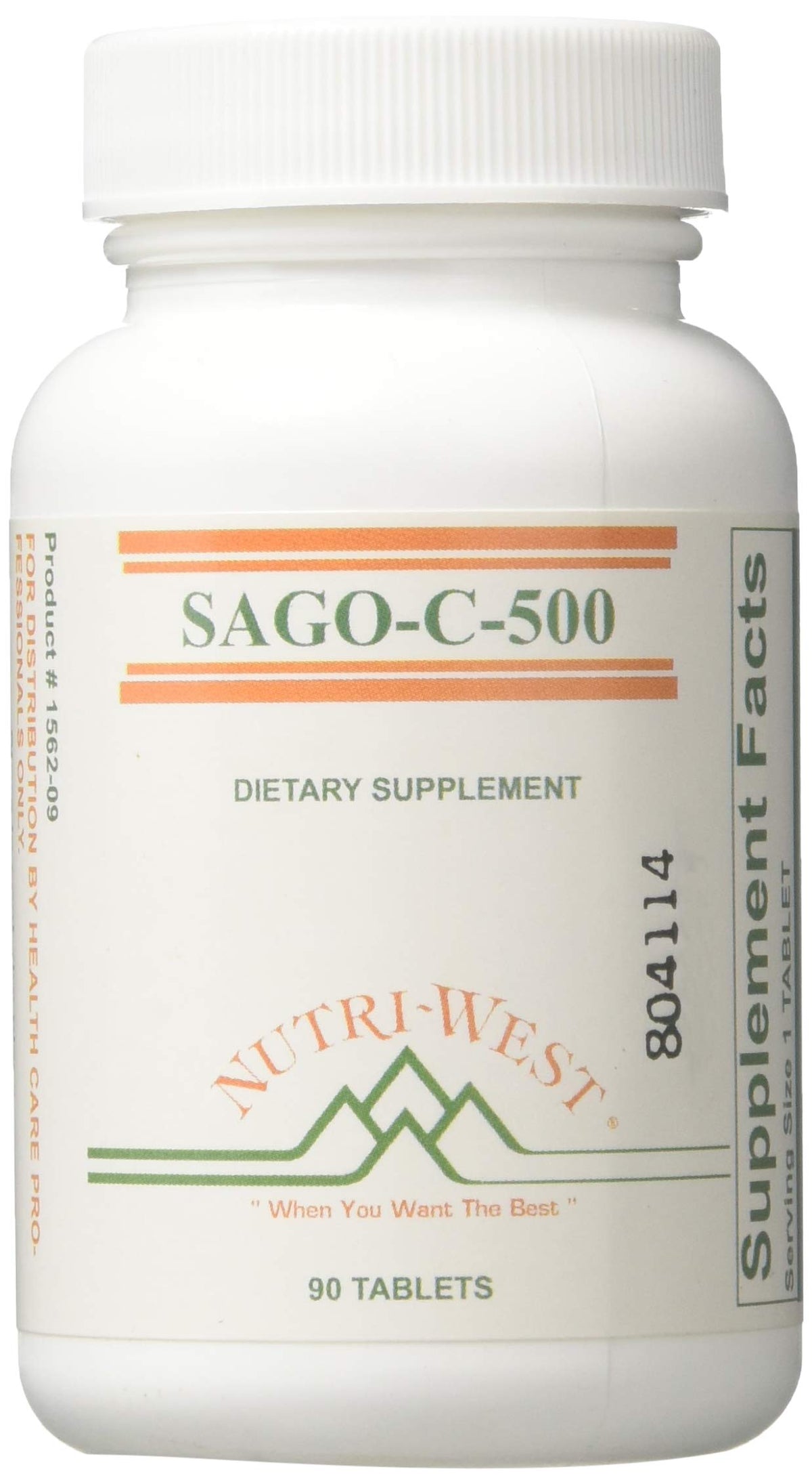 Nutri‑West frasco frontal muestra 90 tabletas y portabilidad