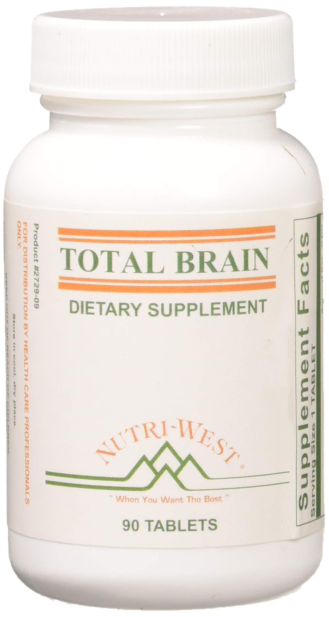 Nutri-West Total Brain presentación frontal mostrando etiqueta y beneficios clave